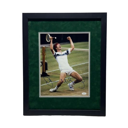 John McEnroe Autographed Celebrating 11x14 JSA - Framed