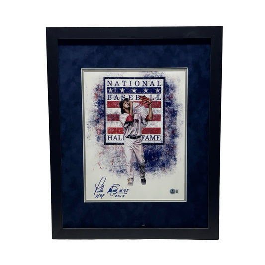 Pedro Martinez Autographed Boston Red Sox Hall of Fame Vertical 11x14 "HOF 2015" Inscription JSA