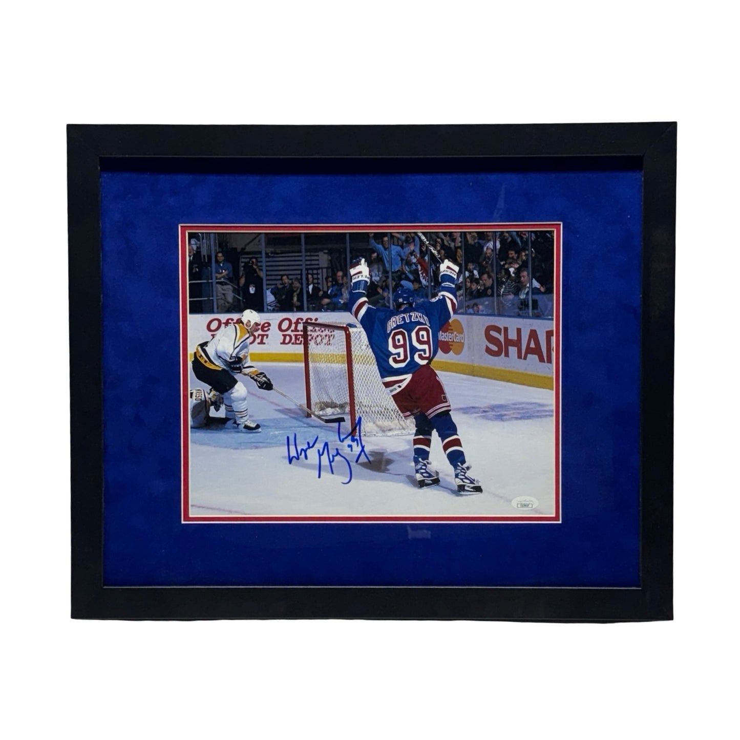 Wayne Gretzky Autographed New York Rangers 11x14 JSA - Framed