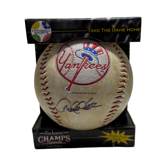 Derek Jeter Autographed New York Yankees Fotoball Oversized Baseball JSA