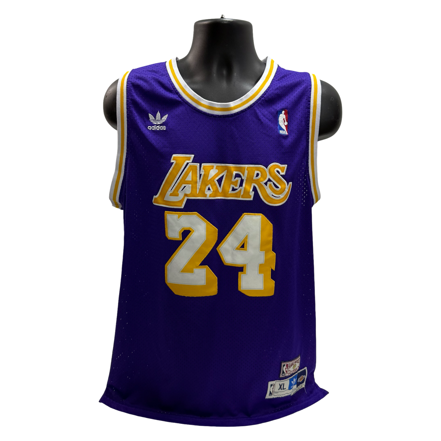 Kobe Bryant Los Angeles Lakers Purple Adidas Hardwood Classics Jersey Unsigned Size XL