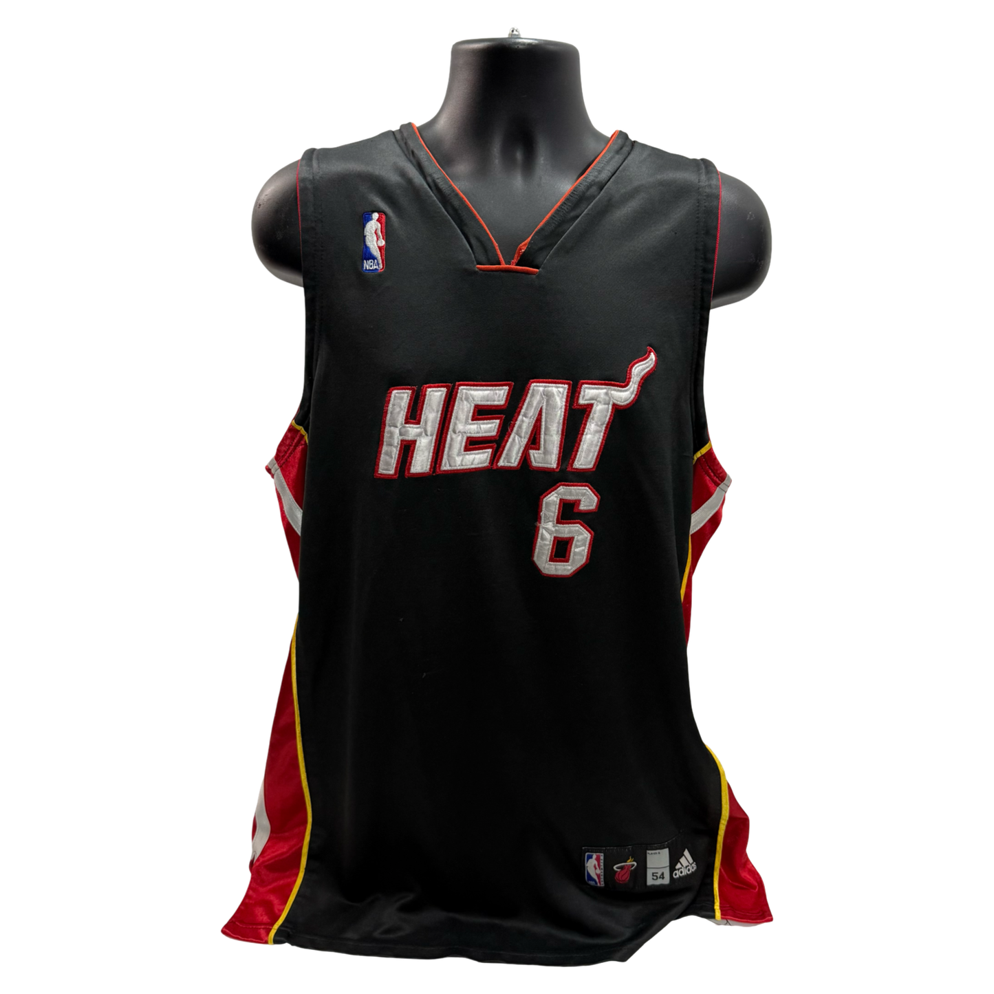 Lebron James Adidas Authentics Miami Heat Jersey Size 54