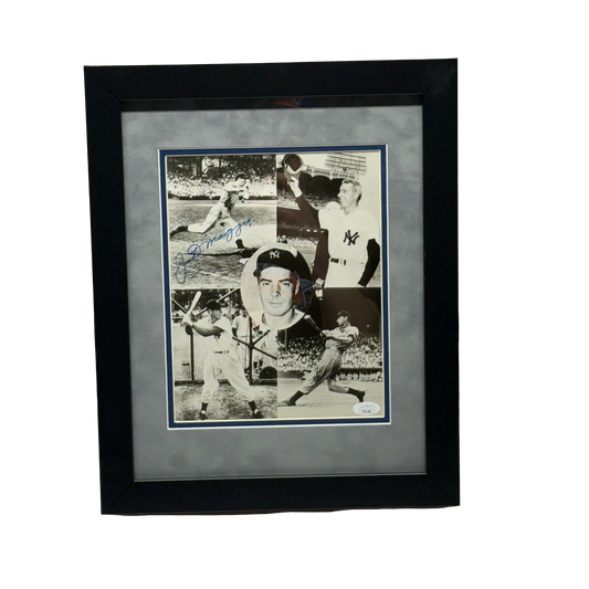 Joe DiMaggio Autographed New York Yankees Collage Framed 8x10 JSA