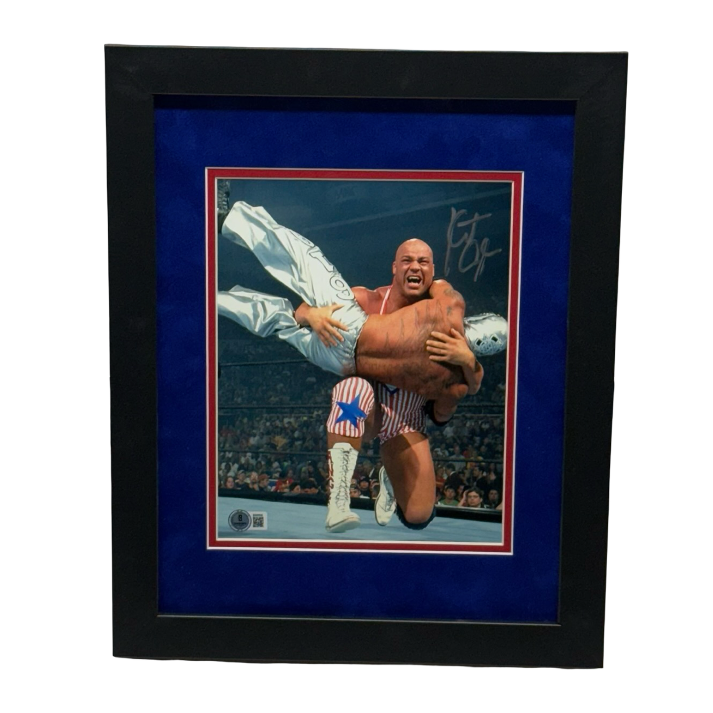 Kurt Angle Autographed Backbreaker 8x10 Beckett - Framed