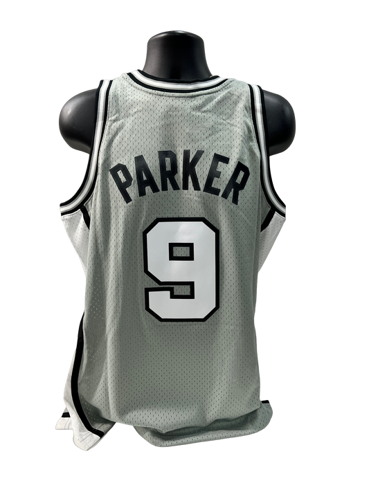 Tony Parker Unsigned Mitchell & Ness Hall of Fame San Antonio Spurs Jersey Size Large