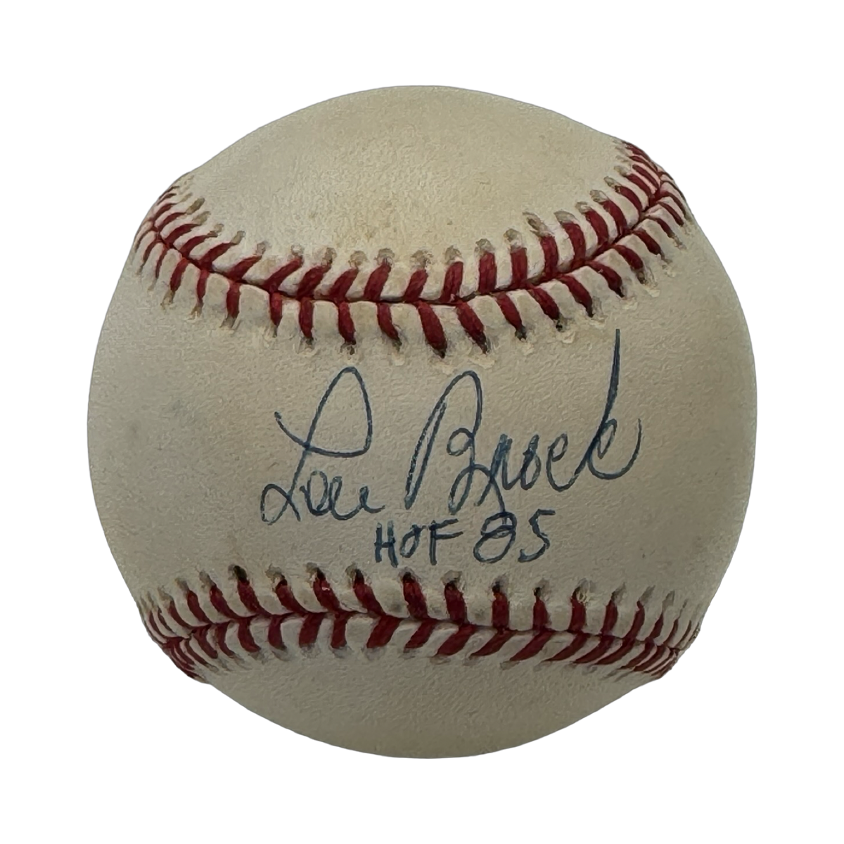 Lou Brock Autographed St Louis Cardinals OMLB HOF 85 Beckett