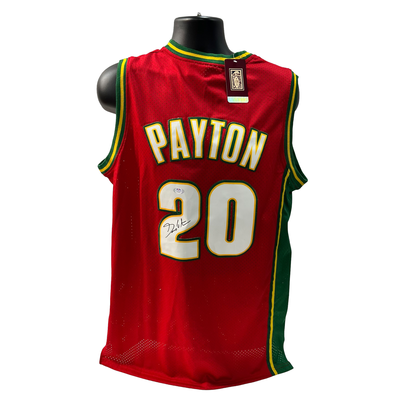 Gary Payton Autographed Seattle SuperSonics Hardwood Classics Jersey PSA