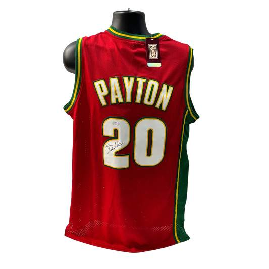 Gary Payton Autographed Seattle SuperSonics Hardwood Classics Jersey PSA