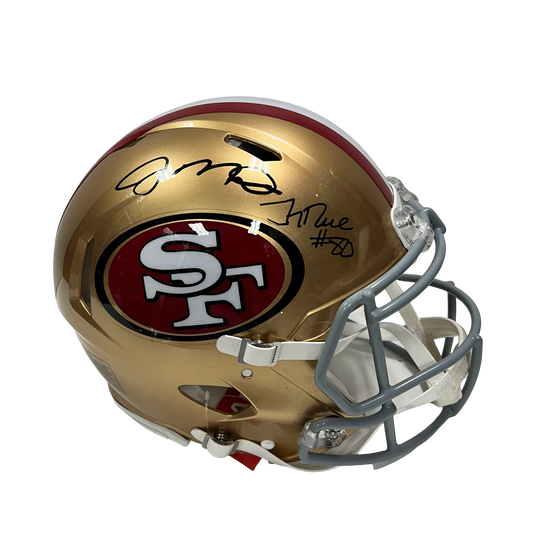 Joe Montana & Jerry Rice Autographed San Francisco 49ers Authentic Helmet Beckett