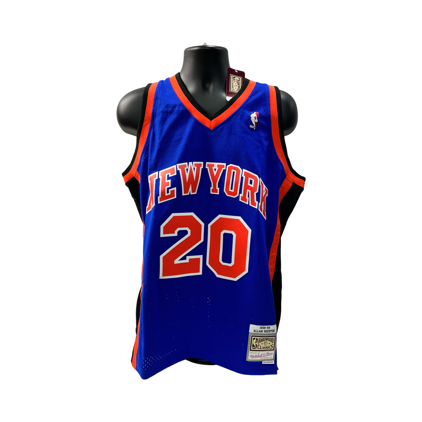 Allan Houston Unsigned New York Knicks Blue MItchell & Ness Hardwood Classics Jersey