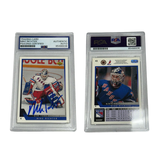 Mike Richter Autographed 1993 Upper Deck #42 PSA Auto Authentic
