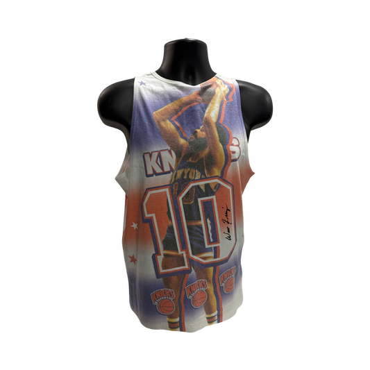 Walt Frazier Autographed Mitchell & Ness Tank Top Beckett