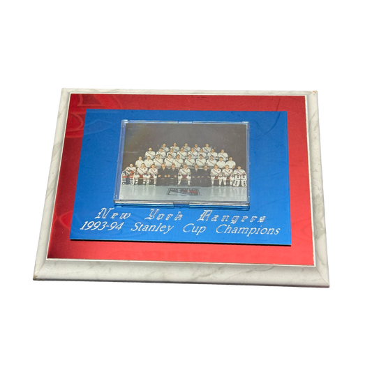 1994 Stanley Cup New York Rangers Championship Plaque