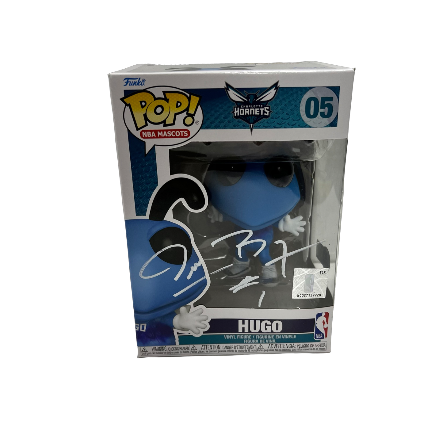 Muggsy Bogues Autographed Charlotte Hornets Hugo Funko Pop White Ink Beckett