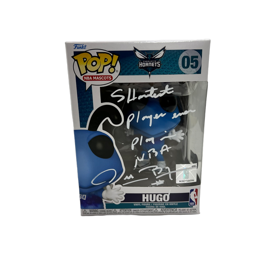 Muggsy Bogues Autographed Charlotte Hornets Hugo Funko Pop White Ink “Shortest Player in NBA History” Beckett