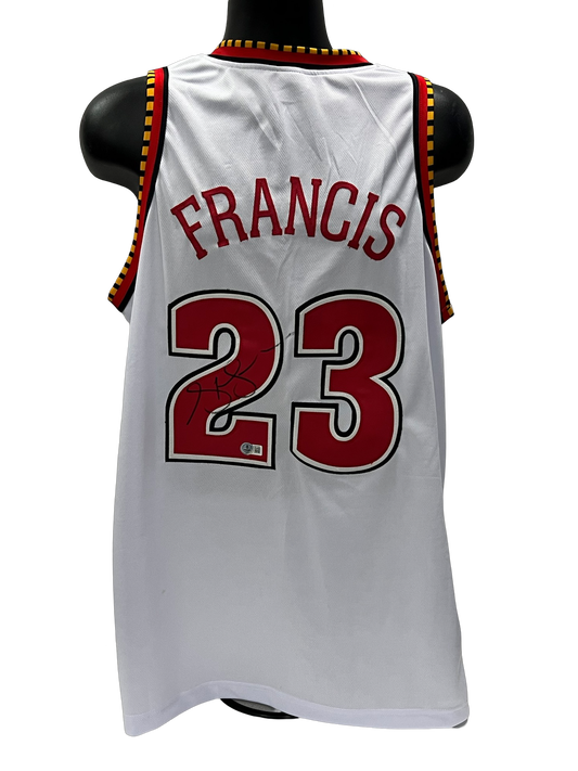 Steve Francis Autographed Maryland Terrapins White Jersey Beckett