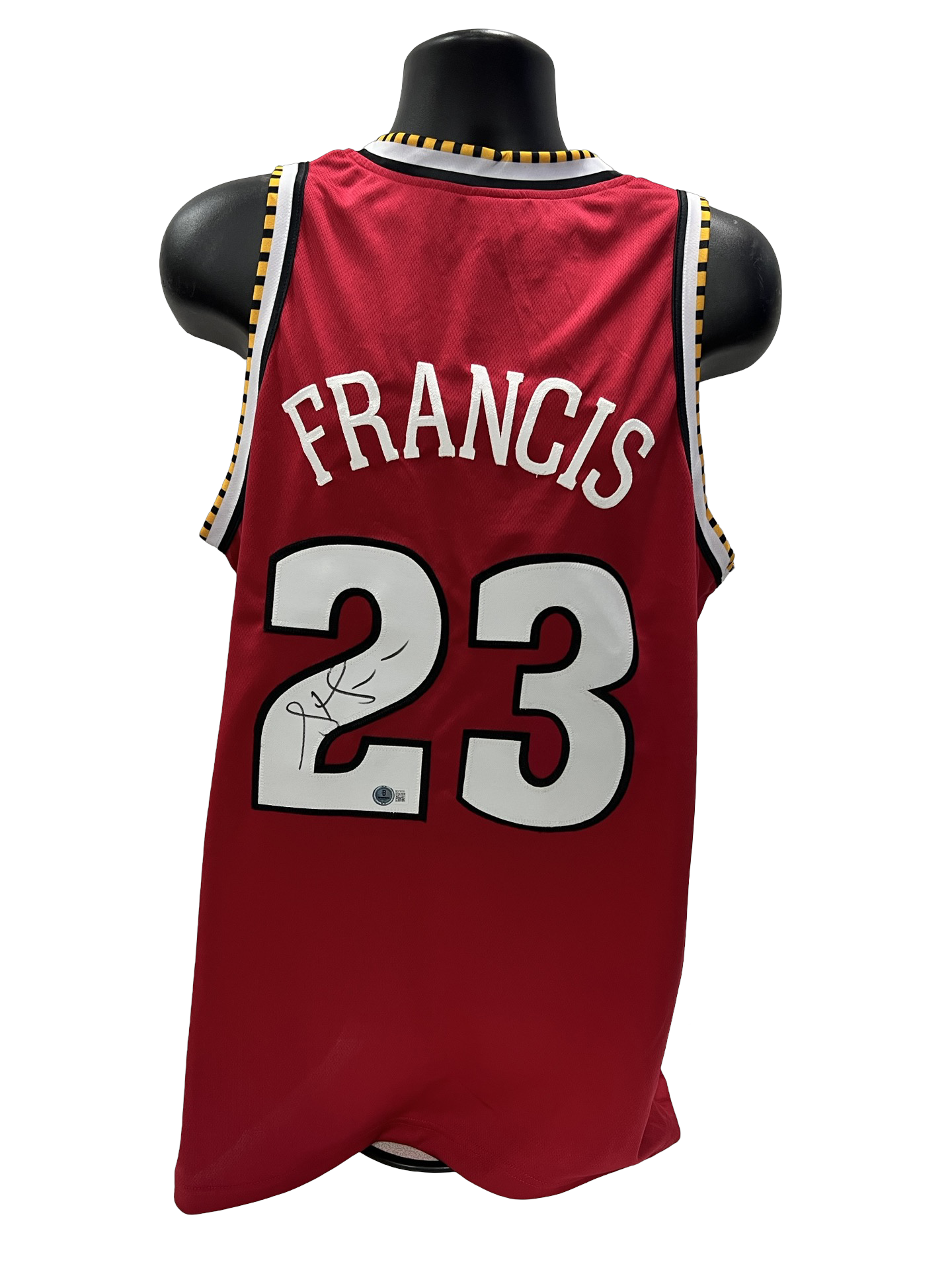 Steve Francis Autographed Maryland Terrapins Red Jersey Beckett
