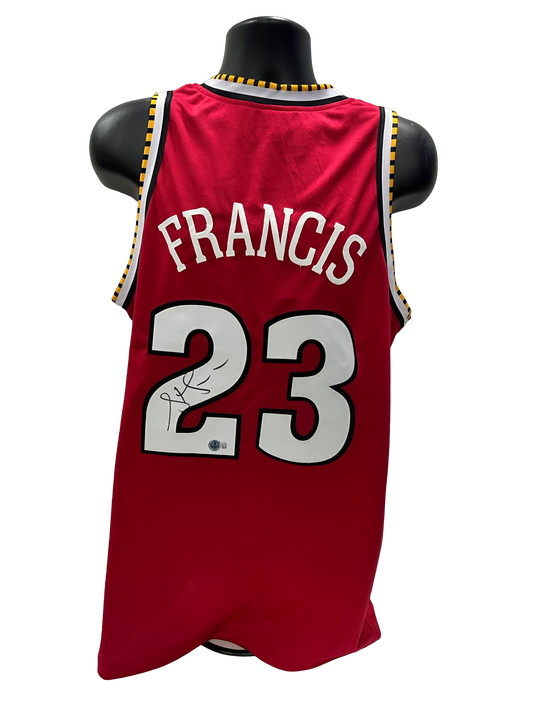 Steve Francis Autographed Maryland Terrapins Red Jersey Beckett