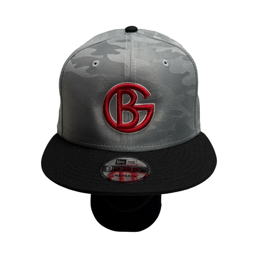 BG Be Great SnapBack Hat - Grey Camo/Black Brim