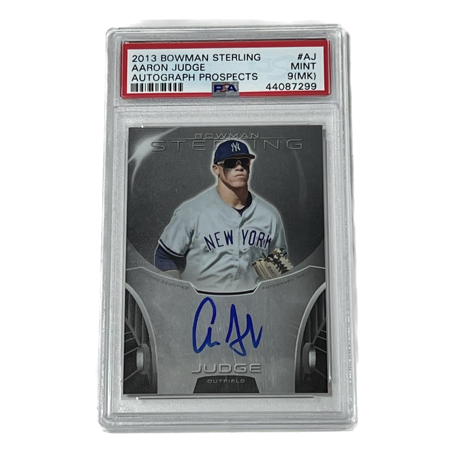 2013 Aaron Judge Bowman Sterling #BSAP-AJ MINT 9(MK) Autographed PSA Auto Authentic