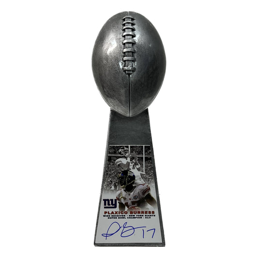 Plaxico Burress Autographed New York Giants Super Bowl Replica Trophy Steiner CX
