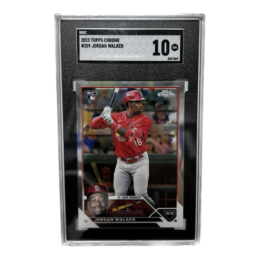 2023 Jordan Walker Topps Chrome #209 SGC 10 GEM MINT