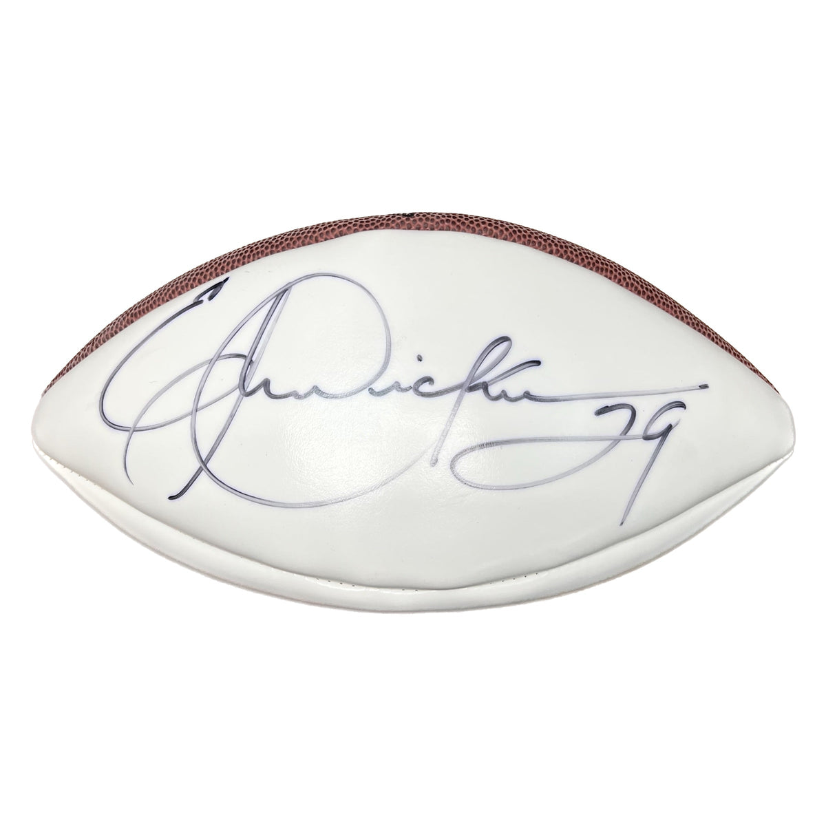 Eric Dickerson Autographed White Panel Football Beckett