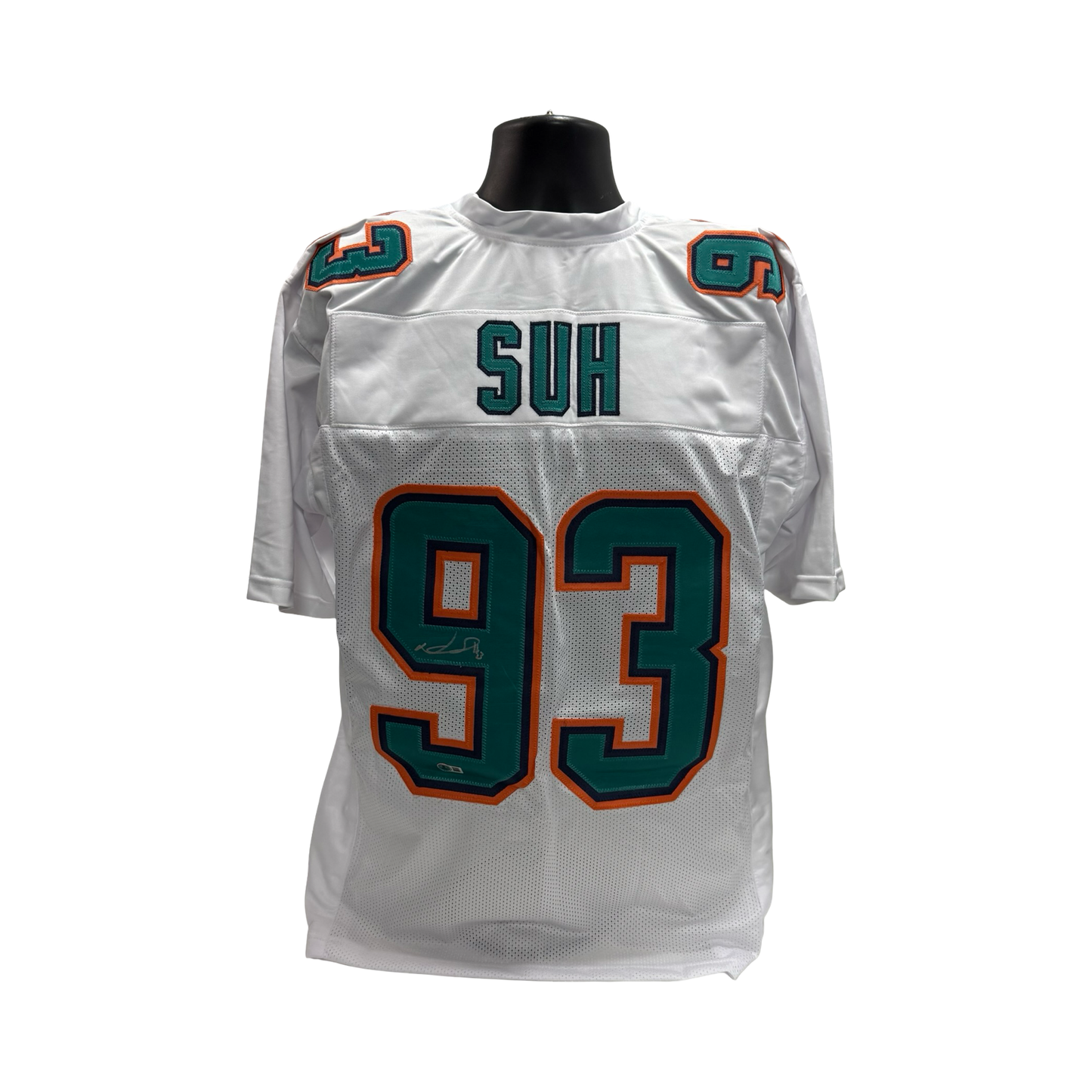 Ndamukong Suh Autographed Miami Dolphins White Jersey Beckett