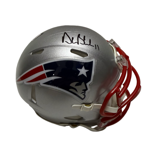 Drew Bledsoe Autographed New England Patriots Speed Mini Helmet Beckett