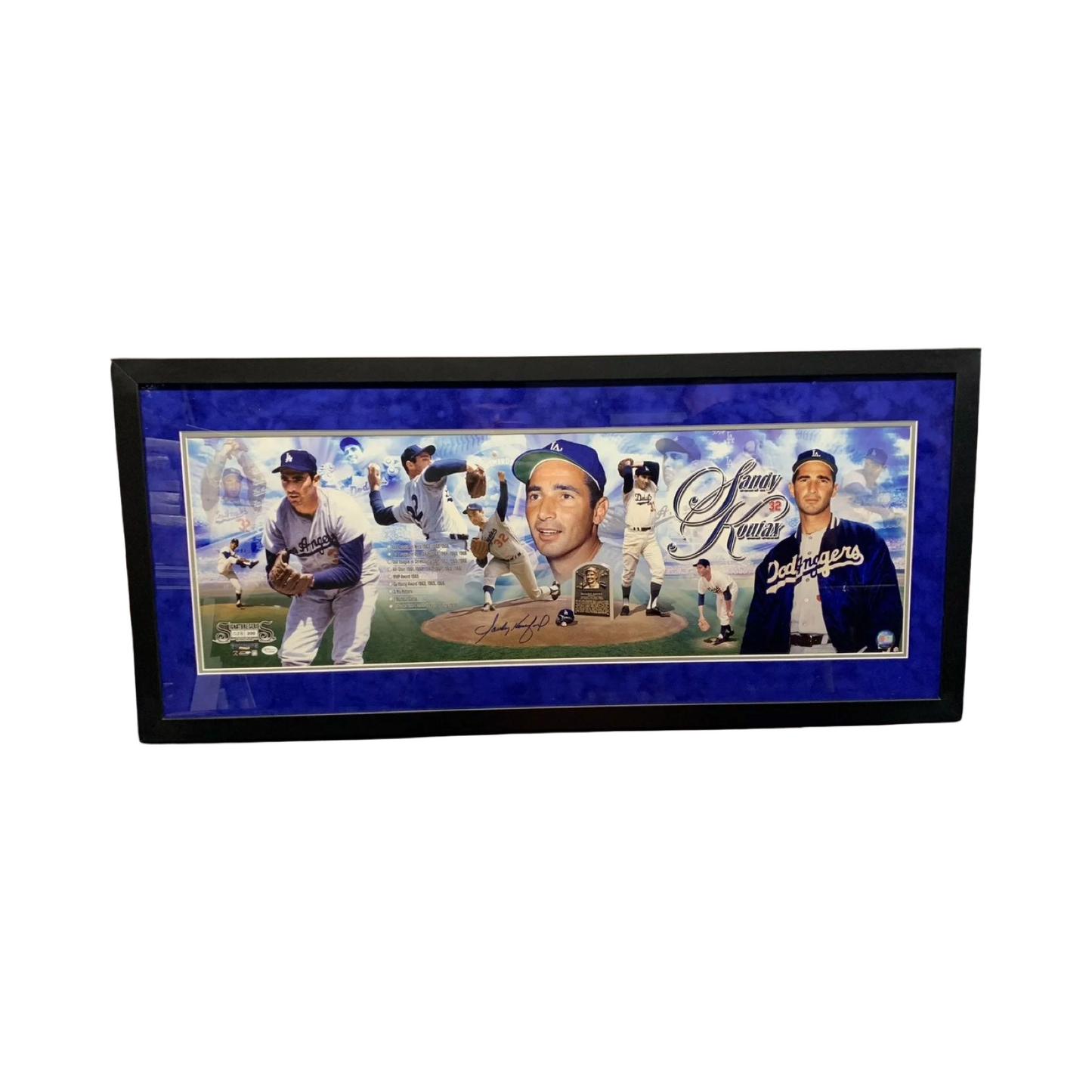 Sandy Koufax Autographed Framed 12x36 LA Dodgers MLB