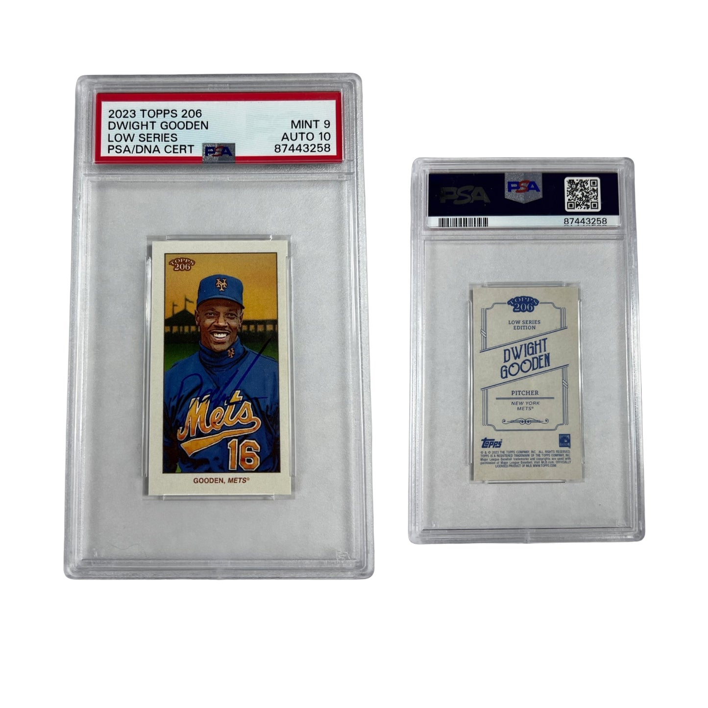 2023 Topps 206 Low Series Dwight Doc Gooden New York Mets Auto PSA Mint 10