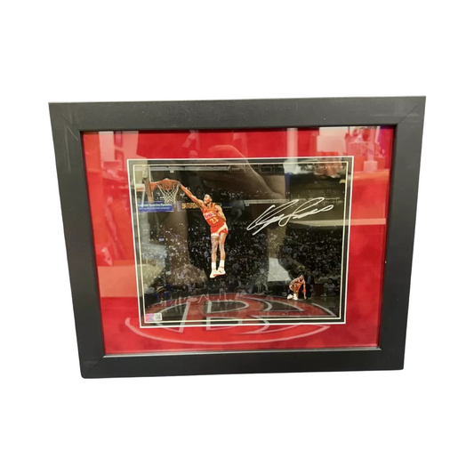 Dominique Wilkins Autographed Framed Atlanta Hawks Dunk Contest 8X10 Steiner CX