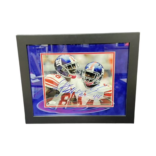 Hakeem Nicks Ahmad Bradshaw Signed 8x10 Framed Photo New York Giants JSA COA
