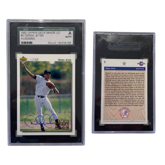 1992 Derek Jeter Upper Deck Minor League #5 SGC Authentic