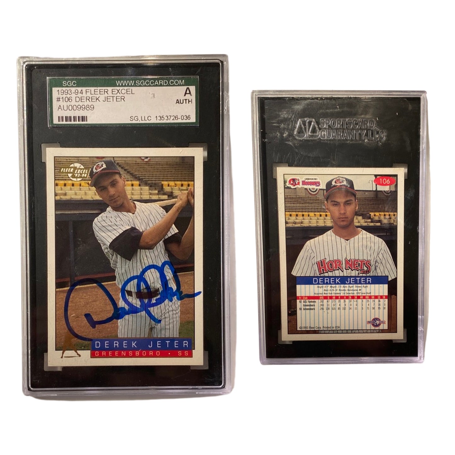 1993-94 Derek Jeter Fleer Excel Minor League #106 SGC Authentic