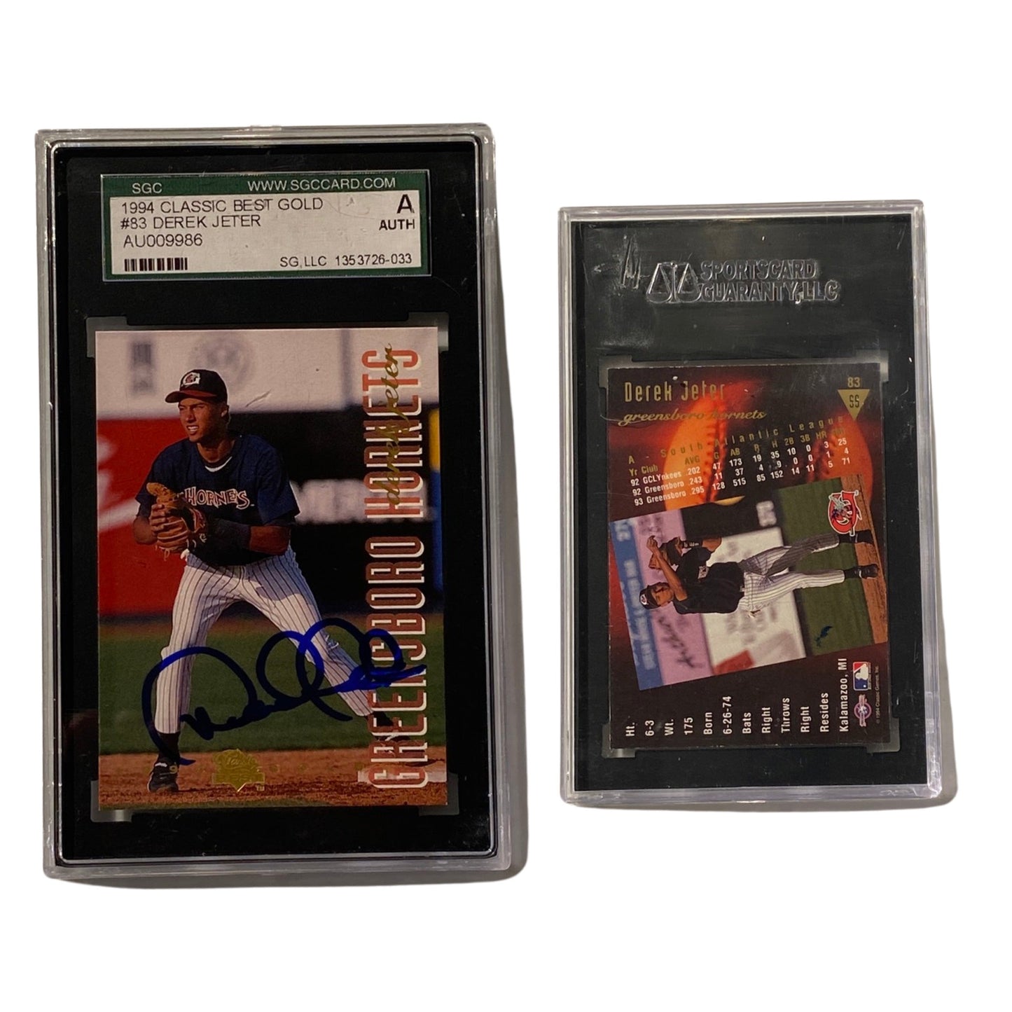 1994 Derek Jeter Classic Best Gold Minor League #83 SGC Auto Authentic