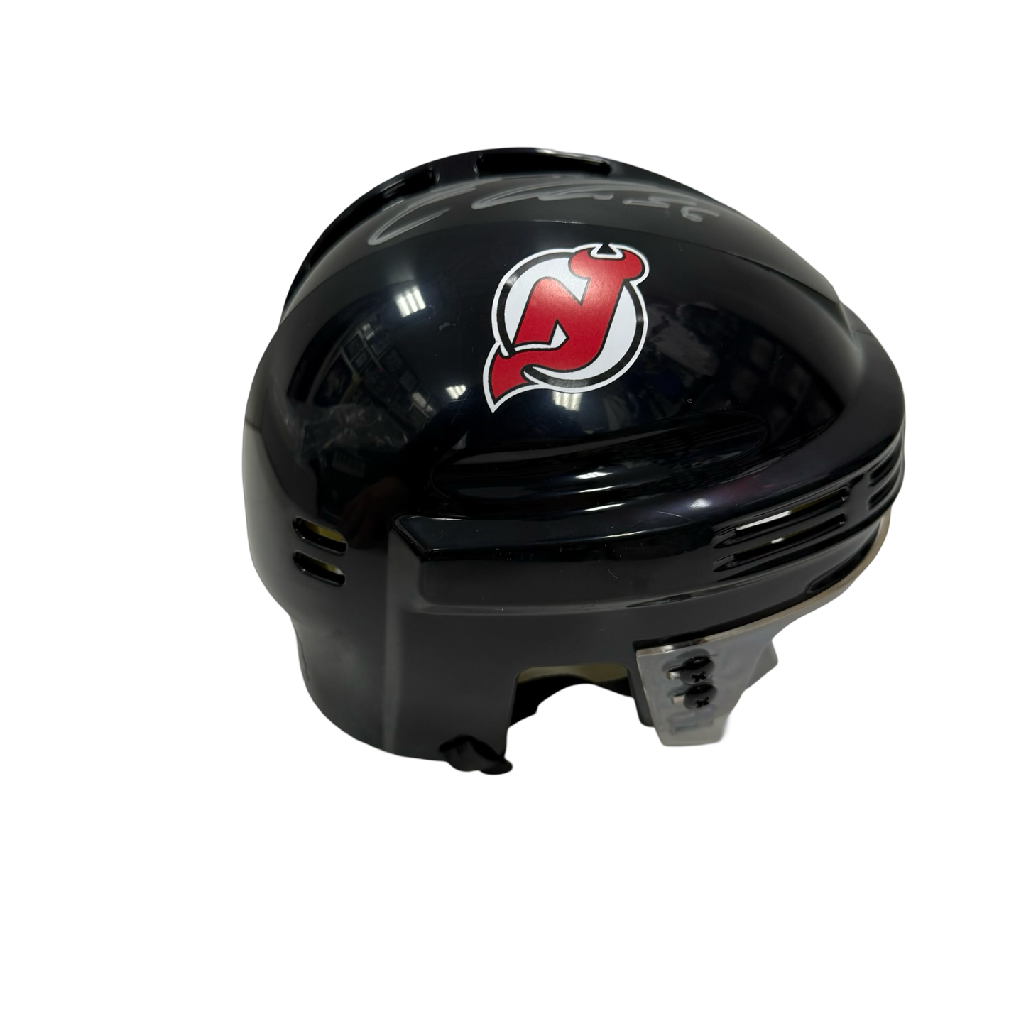 Erik Haula Autographed New Jersey Devils Black Mini Helmet w/ Logo JSA