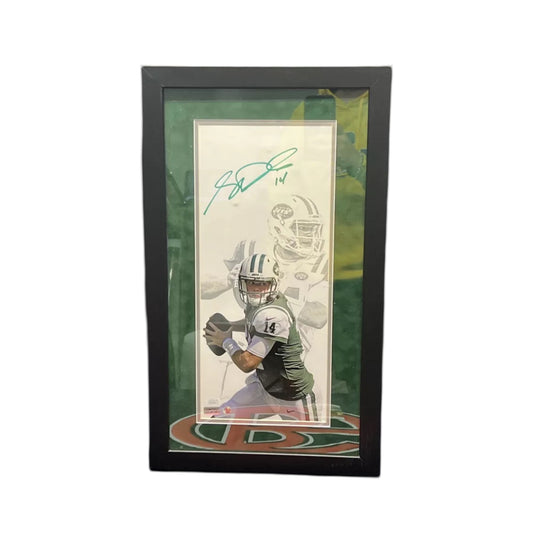 Sam Darnold Autographed Framed 8x18 New York Jets JSA