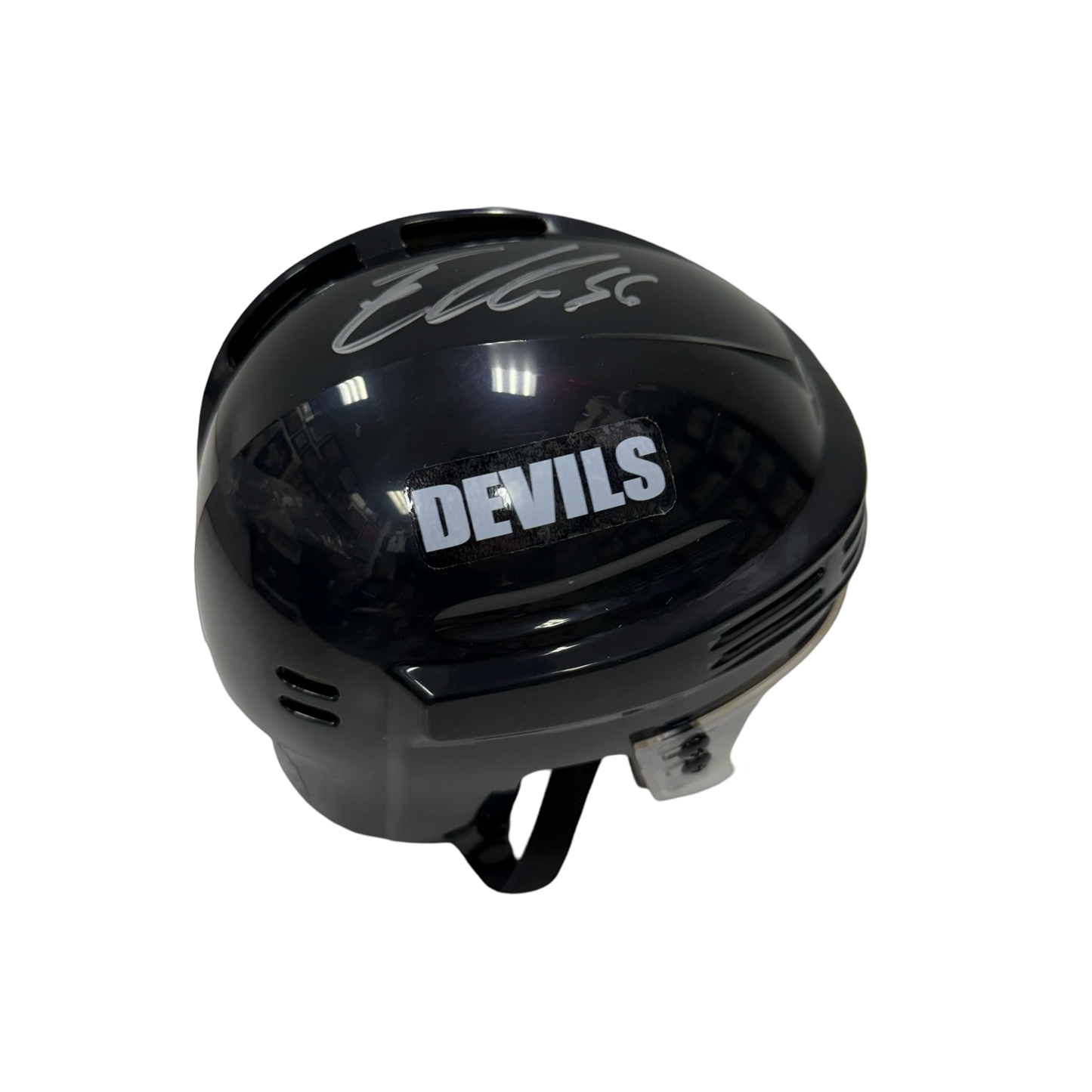 Erik Haula Autographed New Jersey Devils Black Mini Helmet w/ Devils JSA