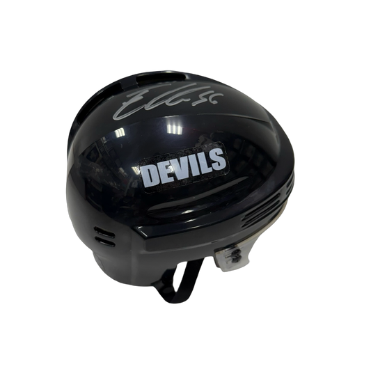 Erik Haula Autographed New Jersey Devils Black Mini Helmet w/ Devils JSA