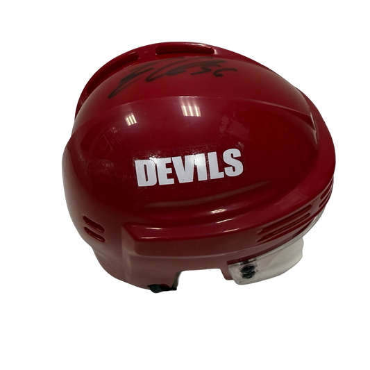 Erik Haula Autographed New Jersey Devils Red Mini Helmet w/ Devils JSA