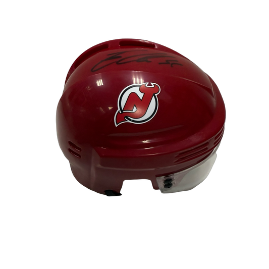 Erik Haula Autographed New Jersey Devils Red Mini Helmet w/ Logo JSA