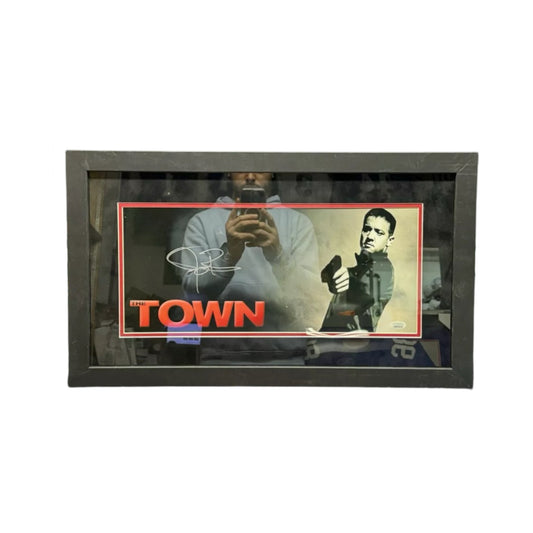 Jeremy Renner Autographed The Town Framed 8x18 JSA