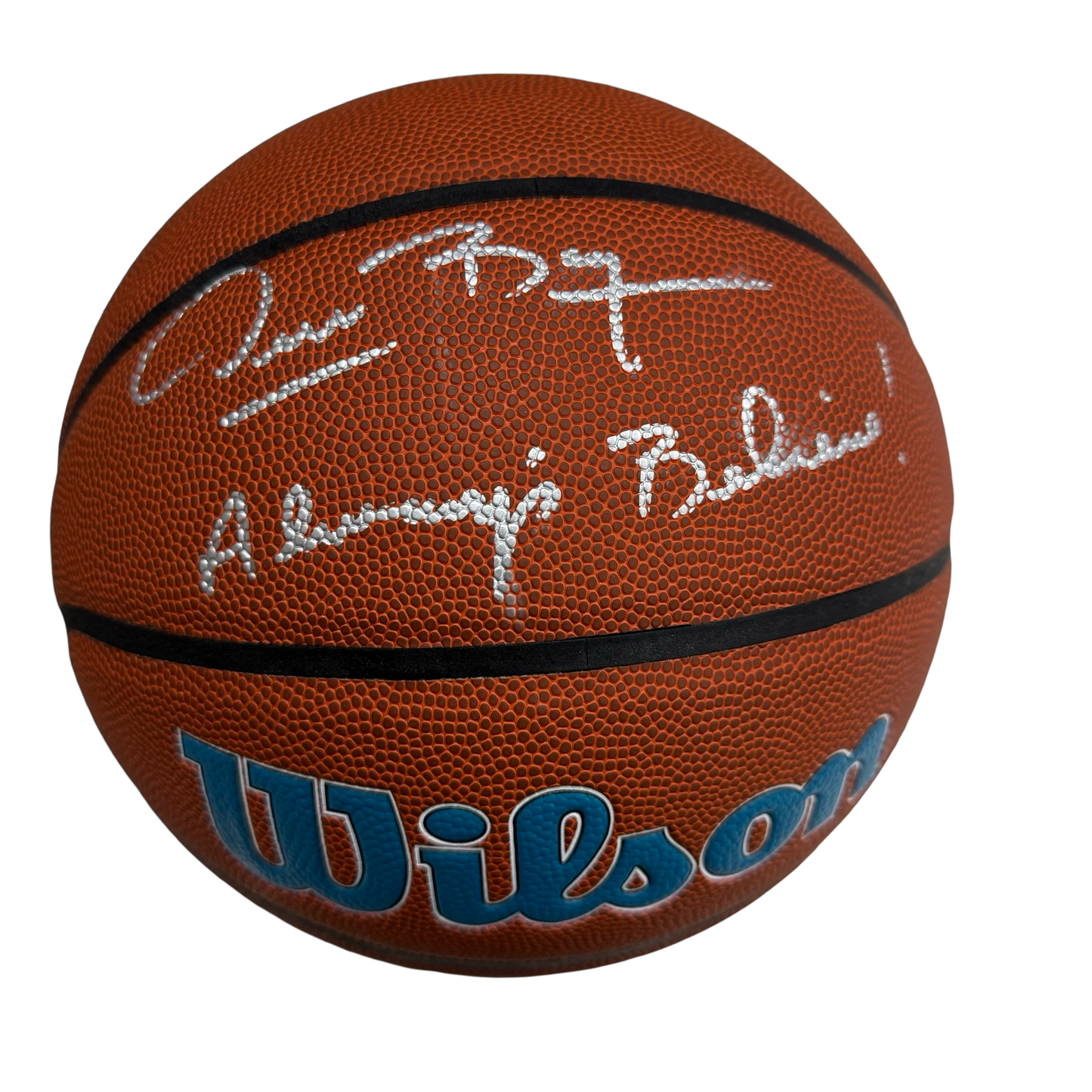 Muggsy Bogues Autographed Charlotte Hornets Wilson Logo Basketball Always Believe Inscribed Beckett
