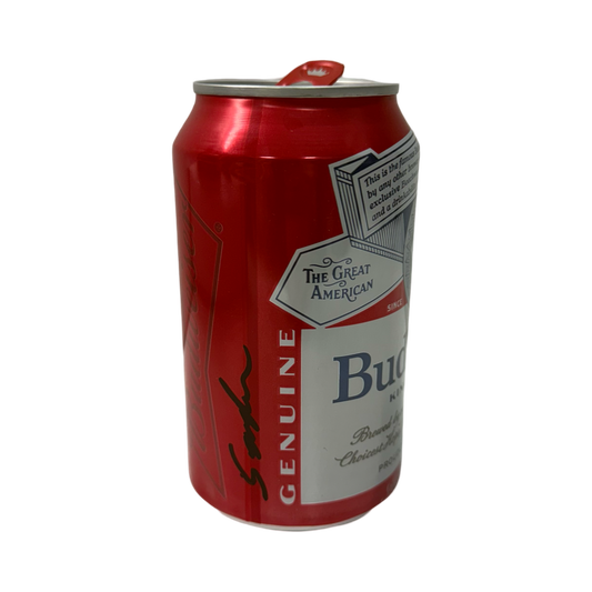The Sandman Autographed Beer Can Beckett