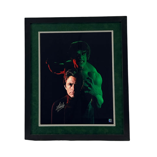 Stan Lee Autographed Marvel Incredible Hulk Framed 16x20 ASI