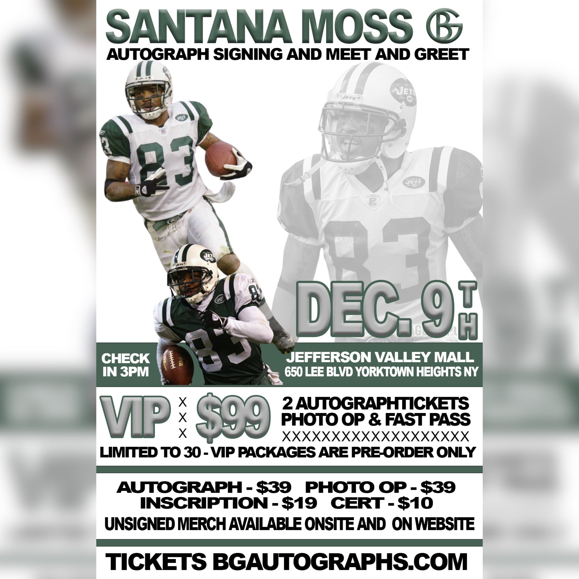 Santana Moss - Product – BG Autographs