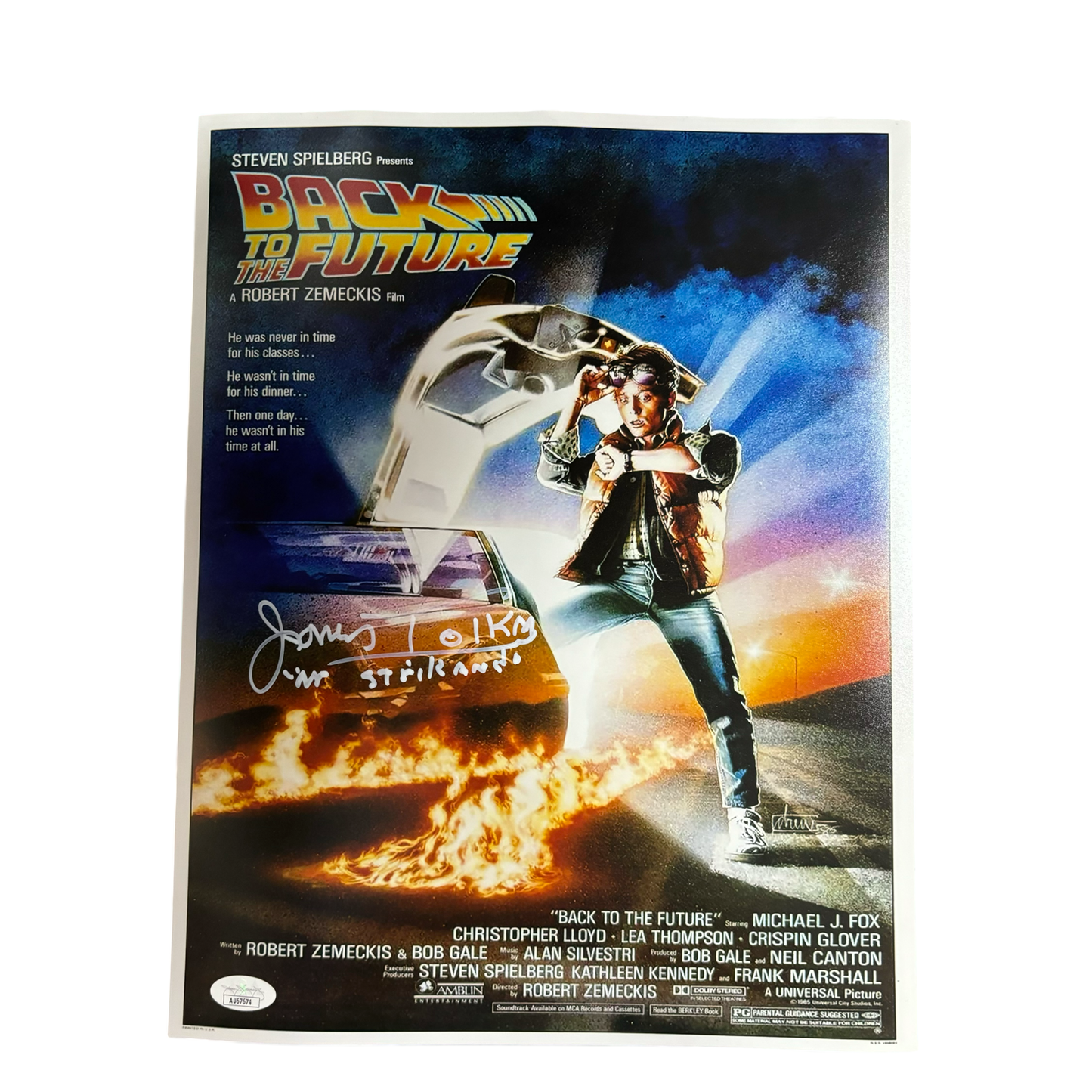 James Tolkan Autographed Back to the Future Movie 11x14 Mr Strickland Inscription JSA
