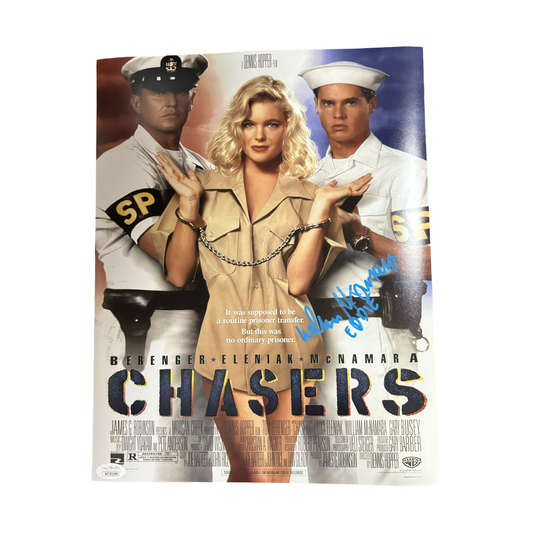 William McNamara Autographed Chasers Movie 11x14 Eddie Inscription JSA