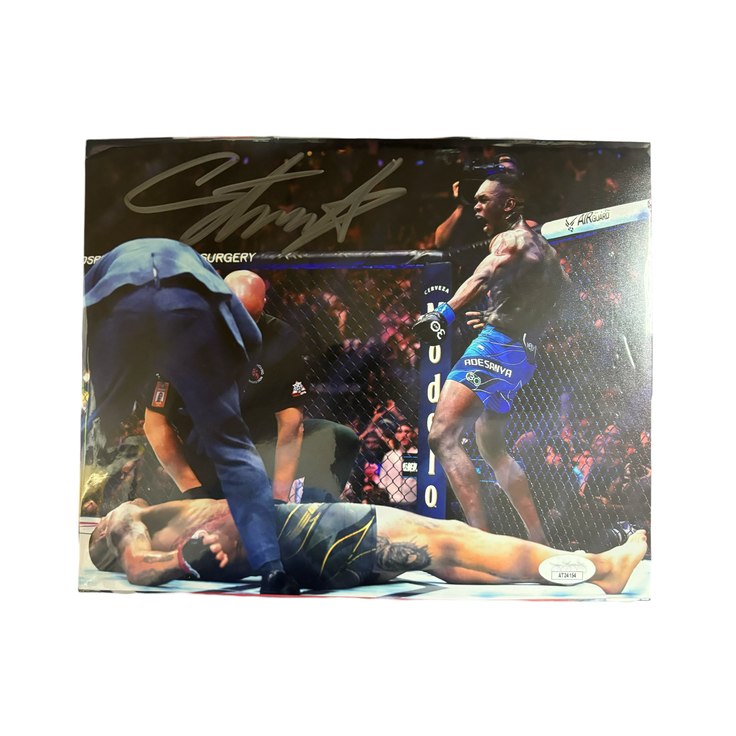 Israel Adesanya Autographed UFC 8x10 JSA